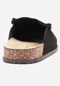 Renee - Czarne Klapki Mule na Podeszwie z Korka z Ozdobnymi Przeszyciami Chionessa. Okazja: na co dzień. Kolor: czarny. Styl: casual, retro #5