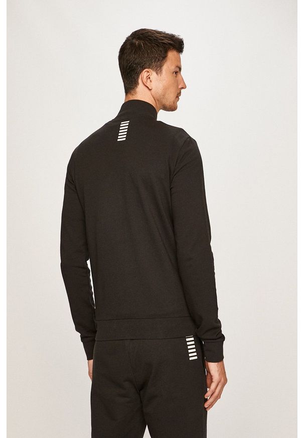 EA7 Emporio Armani - Dres. Kolor: czarny. Materiał: dresówka. Wzór: gładki