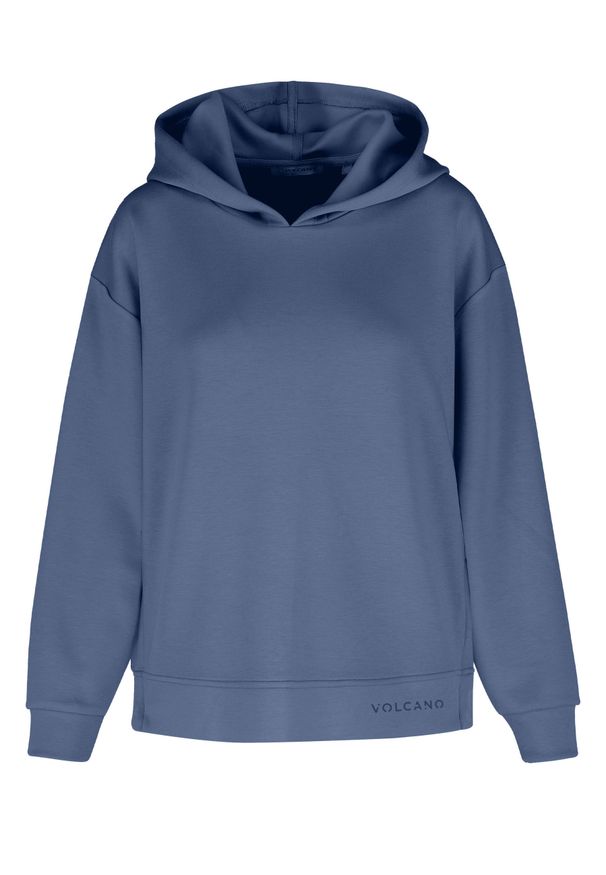 Volcano - Luźna bluza B-MIDA. Okazja: na co dzień. Kolor: niebieski. Materiał: poliester, włókno, wiskoza, materiał. Wzór: gładki. Styl: sportowy, casual, elegancki