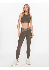 New Balance Biustonosz sportowy Relentless Crop Bra WB31175 Brązowy Regular Fit. Kolor: brązowy. Materiał: syntetyk #5