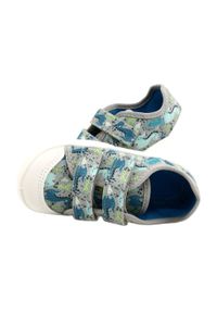 Befado obuwie dziecięce 907P156 Dino niebieskie szare zielone. Kolor: zielony, szary, niebieski, wielokolorowy. Materiał: bawełna, materiał. Sezon: lato #6