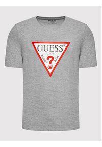 Guess T-Shirt M2YI71 I3Z11 Szary Slim Fit. Kolor: szary. Materiał: bawełna
