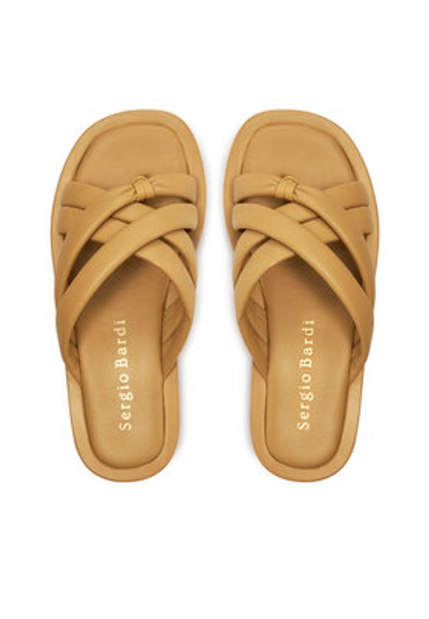 Sergio Bardi Japonki DELL-CHV-AC-01SB Brązowy. Kolor: brązowy. Materiał: skóra