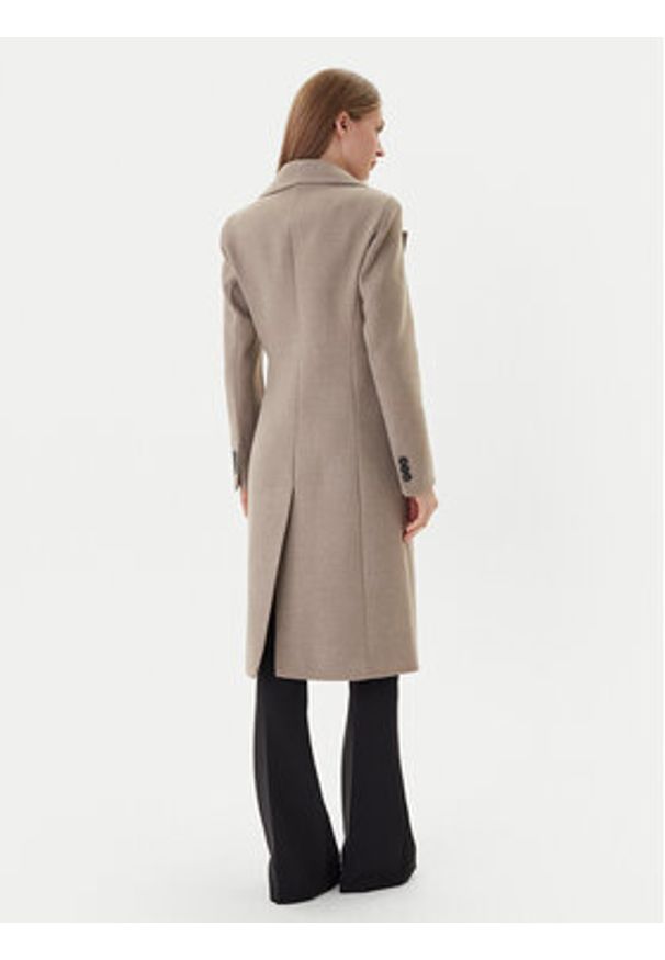 Maryley Płaszcz przejściowy 25IB807/01SS Beżowy Regular Fit. Kolor: beżowy. Materiał: syntetyk