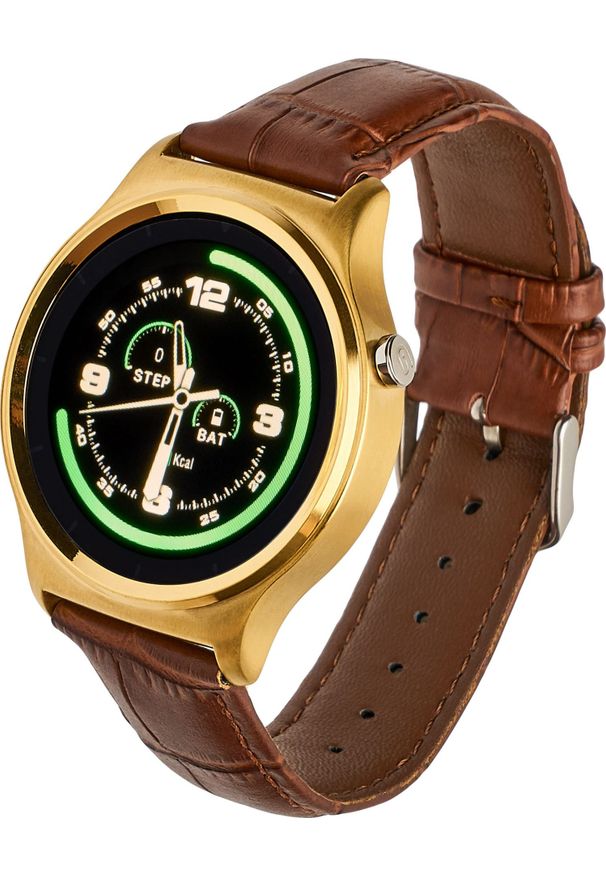 Smartwatch Garett Electronics GT18 Brązowy (gt18_zlot_skor). Rodzaj zegarka: smartwatch. Kolor: brązowy