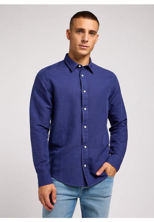 Lee - LEE PATCH SHIRT MĘSKA KOSZULA ELEGANCKA MEDIEVAL BLUE 112349964 LL37012041. Styl: elegancki