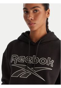Reebok Bluza Cali RK25174CCW Czarny Regular Fit. Kolor: czarny. Materiał: bawełna