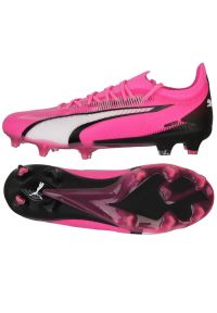 Buty Puma Ultra Ultimate M 107744 01 różowe. Kolor: różowy. Materiał: materiał, syntetyk. Szerokość cholewki: normalna. Sport: piłka nożna