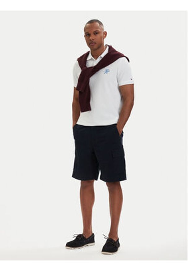 TOMMY HILFIGER - Tommy Hilfiger Szorty materiałowe Twill Cargo MW0MW42350 Granatowy Relaxed Fit. Kolor: niebieski. Materiał: bawełna