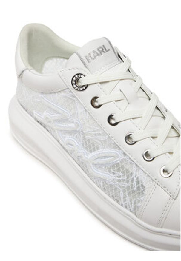 Karl Lagerfeld - KARL LAGERFELD Sneakersy Kapri KL62511F Biały. Kolor: biały. Materiał: skóra
