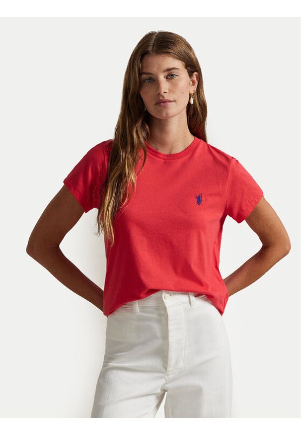 Polo Ralph Lauren T-Shirt 211898698035 Czerwony Regular Fit. Typ kołnierza: polo. Kolor: czerwony. Materiał: bawełna
