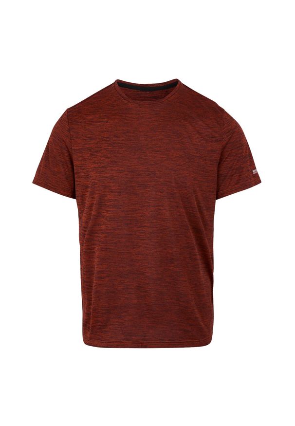 Regatta - T-shirt Męski Melanżowy Fingal Edition. Kolor: pomarańczowy. Wzór: melanż. Sport: turystyka piesza