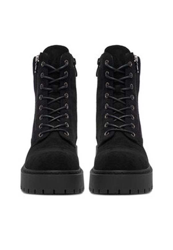 DeeZee Trzewiki HX21001-70D Czarny. Kolor: czarny. Materiał: materiał