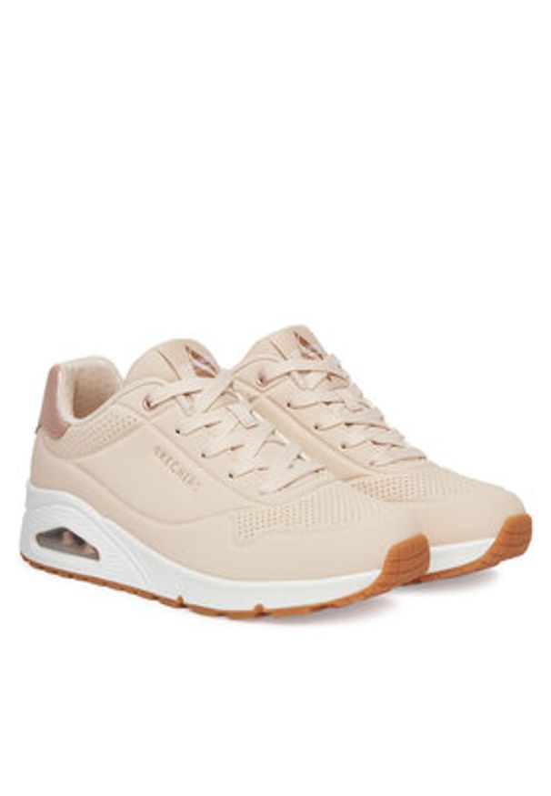 skechers - Skechers Sneakersy Uno-Golden Air 177094/NAT Beżowy. Kolor: beżowy. Materiał: skóra