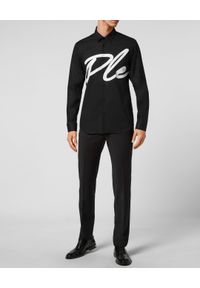 Philipp Plein - PHILIPP PLEIN - Czarna koszula PLAYBOY. Kolor: czarny. Materiał: bawełna. Długość rękawa: długi rękaw. Długość: długie. Wzór: aplikacja, nadruk. Styl: klasyczny #2