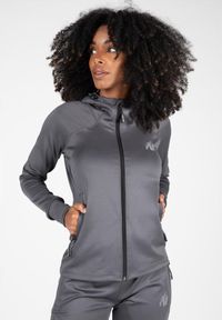 GORILLA WEAR - Halsey Kurtka dresowa - Szary. Kolor: szary. Materiał: dresówka. Sport: fitness