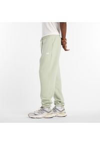 Spodnie męskie New Balance MP41503GAS – miętowe. Kolor: miętowy. Materiał: bawełna, dresówka, materiał, poliester #3