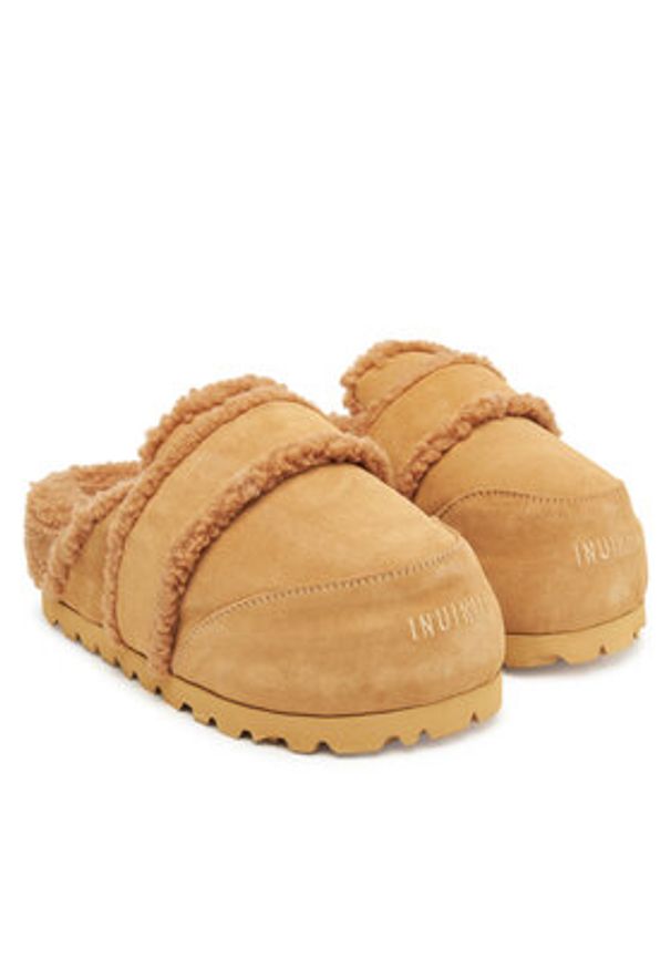 Inuikii Klapki Chunky Loafer 1011.005.0031 Beżowy. Kolor: beżowy. Materiał: zamsz, skóra