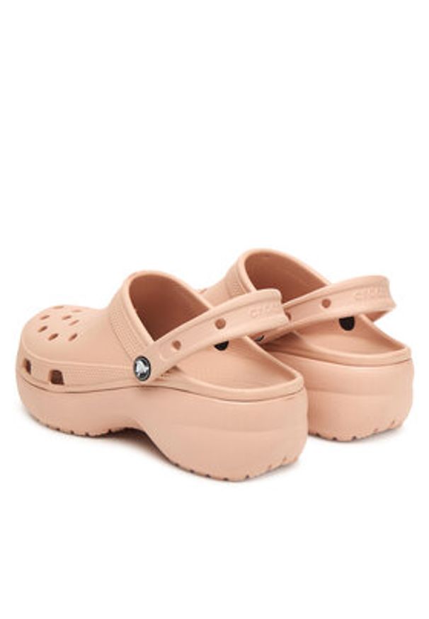 Crocs Klapki Classic Platform Clog 206750 Beżowy. Kolor: beżowy. Obcas: na platformie