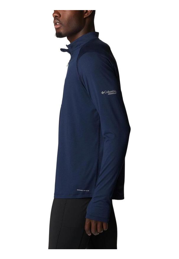 columbia - Polarowy sweter męski Columbia Endless Trail 1/2 Zip Mesh. Kolor: niebieski. Materiał: polar, mesh. Długość rękawa: długi rękaw