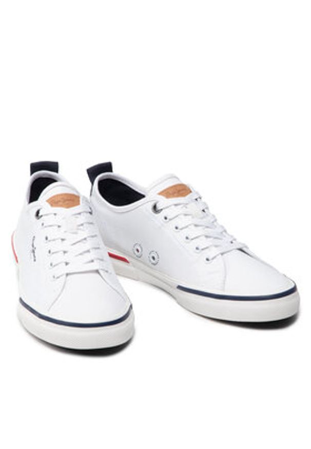 Pepe Jeans - Toni Pons Tenisówki Kenton Smart 22 PMS30811 Biały. Kolor: biały. Materiał: materiał