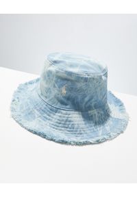 Ralph Lauren - RALPH LAUREN - Niebieskie kapelusz typu bucket. Kolor: niebieski. Materiał: bawełna #5