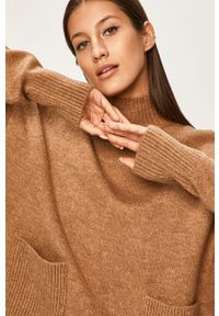 ANSWEAR - Answear - Sweter. Kolor: złoty, brązowy, wielokolorowy. Materiał: poliester, dzianina, akryl, elastan. Wzór: gładki #3