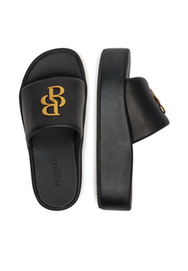 Badura Klapki CROCUS-V1925-08-1 Czarny. Kolor: czarny. Materiał: skóra