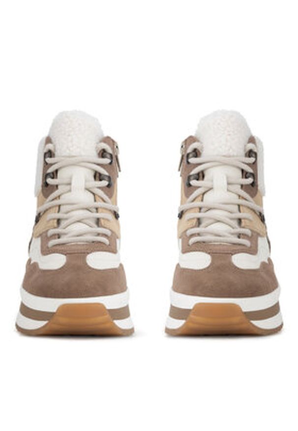Rieker Revolution Lifestyle Sneakersy W0970-64 Beżowy. Kolor: beżowy. Materiał: zamsz, skóra