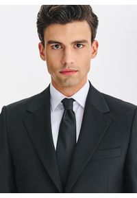 Pako Lorente - PAKO LORENTE - Wełniany czarny garnitur męski. Kolor: czarny. Materiał: wełna #6
