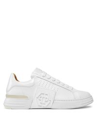 Philipp Plein - PHILIPP PLEIN Sneakersy Lo-Top Sneakers FACS USC0474 PLE025N Biały. Kolor: biały. Materiał: skóra