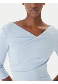 Rinascimento Sukienka koktajlowa CFC0127699003 Błękitny Slim Fit. Kolor: niebieski. Materiał: syntetyk. Styl: wizytowy #5