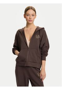 EA7 Emporio Armani Dres 7W000420 AF12473 U6063 Brązowy Relaxed Fit. Kolor: brązowy. Materiał: bawełna #3