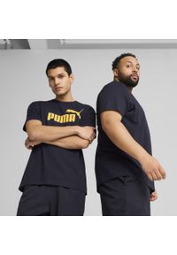 Puma - Męska koszulka ESS z logo No. 1 PUMA New Navy Blue. Kolor: niebieski. Materiał: guma. Wzór: nadruk. Sport: bieganie, fitness