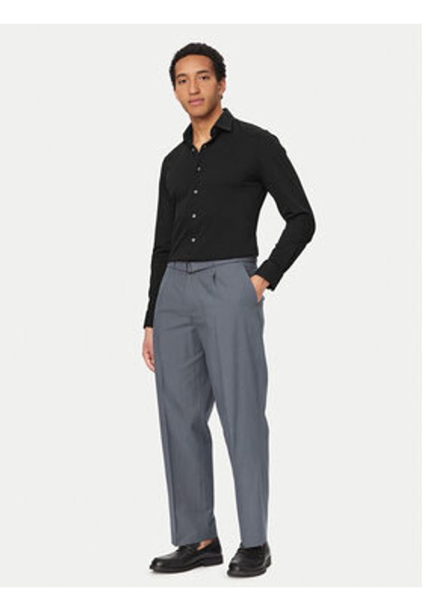 Calvin Klein Spodnie materiałowe LV04LF617G Szary Regular Fit. Kolor: szary. Materiał: bawełna