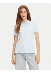 United Colors of Benetton - United Colors Of Benetton Polo 3TQJD300W Błękitny Slim Fit. Typ kołnierza: polo. Kolor: niebieski. Materiał: bawełna #1