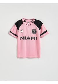 Reserved - T-shirt Inter Miami CF - różowy. Kolor: różowy. Materiał: dzianina #1