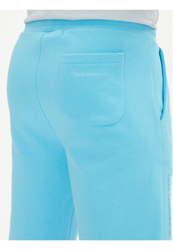 Karl Lagerfeld - KARL LAGERFELD Szorty sportowe 705014 552900 Błękitny Regular Fit. Kolor: niebieski. Materiał: bawełna. Styl: sportowy