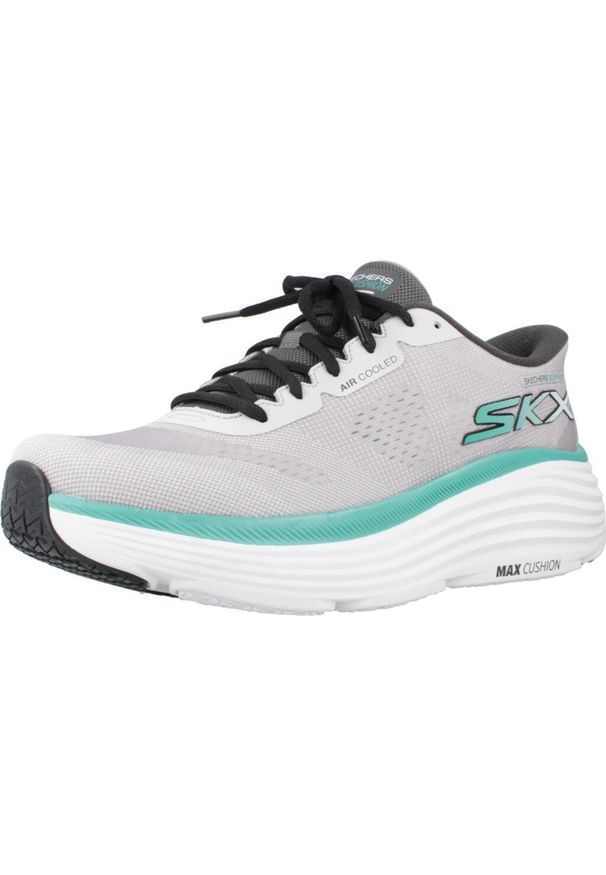 skechers - Buty SKECHERS MAX CUSHIONING END Szary. Kolor: szary. Materiał: syntetyk, tkanina. Model: Skechers Sport. Sport: turystyka piesza