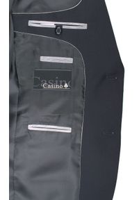 Męski, Taliowany Garnitur (Wesele, Studniówka) - Casino - Czarny. Kolor: czarny. Materiał: poliester, wiskoza. Wzór: gładki #5