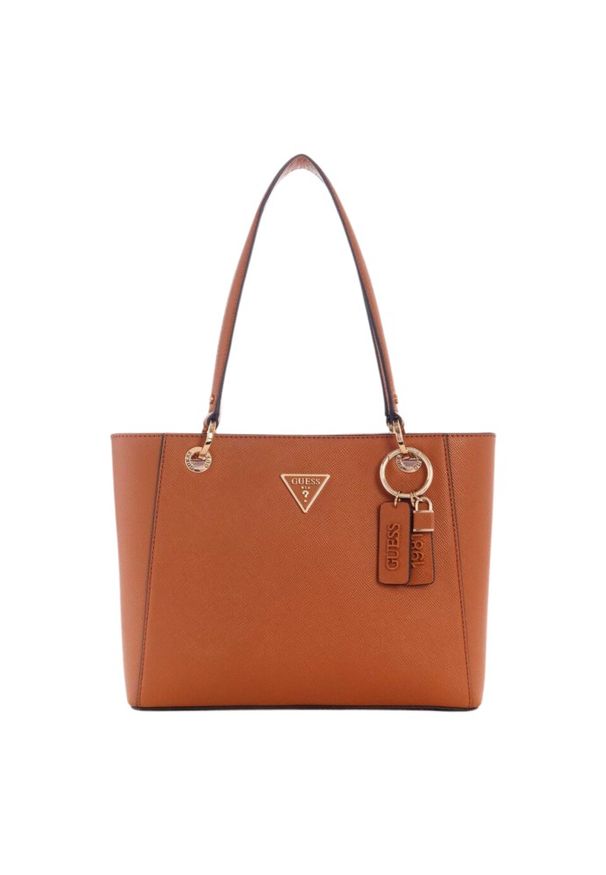 Guess - GUESS Brązowa torebka damska Noelle II. Kolor: brązowy. Materiał: skórzane. Styl: casual