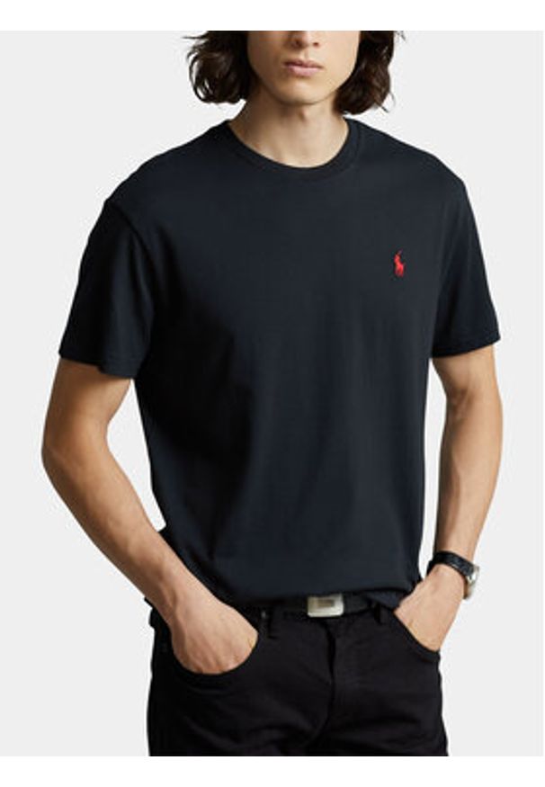 Polo Ralph Lauren T-Shirt Bsr 710680785 Czarny Custom Slim Fit. Typ kołnierza: polo. Kolor: czarny. Materiał: bawełna