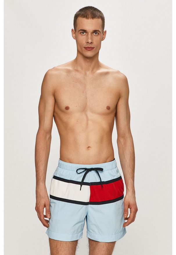 TOMMY HILFIGER - Tommy Hilfiger - Szorty kąpielowe. Kolor: niebieski. Materiał: tkanina