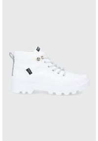 Pepe Jeans trampki Ascot Logo damskie kolor biały. Nosek buta: okrągły. Zapięcie: sznurówki. Kolor: biały. Materiał: guma. Szerokość cholewki: normalna. Obcas: na platformie #1