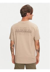 Napapijri T-Shirt Albula NP0A4I34 Beżowy Relaxed Fit. Kolor: beżowy. Materiał: bawełna #4