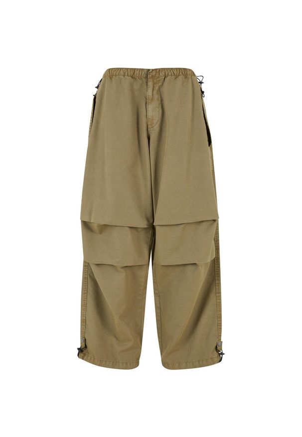 Damskie bawełniane spodnie cargo Urban Classics Parachute. Kolor: zielony. Materiał: bawełna. Długość: długie