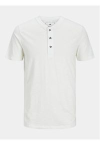 Jack & Jones - Jack&Jones T-Shirt Jprblunixs 12257965 Biały Slim Fit. Kolor: biały. Materiał: bawełna