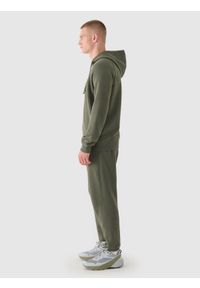 4f - 4F Spodnie dresowe joggery męskie - khaki XL. Kolor: brązowy, wielokolorowy, oliwkowy. Materiał: dresówka. Wzór: gładki, ze splotem