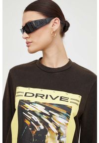 Resume - Résumé longsleeve bawełniany kolor czarny. Kolor: czarny. Materiał: bawełna. Długość rękawa: długi rękaw. Wzór: nadruk. Styl: klasyczny #4