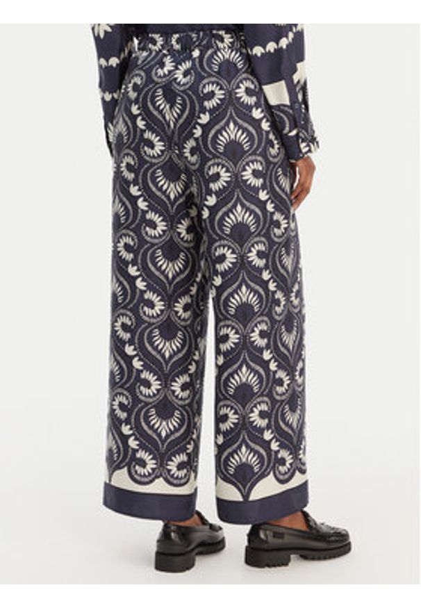 Weekend Max Mara Spodnie materiałowe Ottico 2615131011 Granatowy Wide Leg. Kolor: niebieski. Materiał: jedwab
